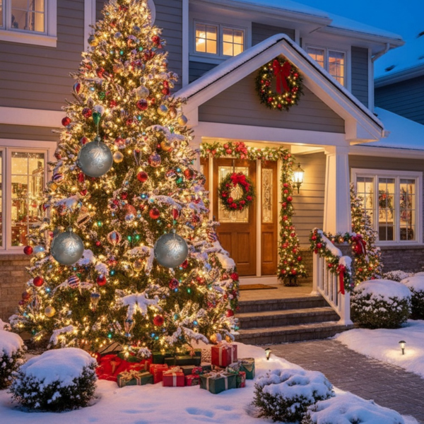 4件套圣诞球装饰品4.7英寸玻璃悬挂装饰品，用于节日树散装节日派对用品FBA发货-9