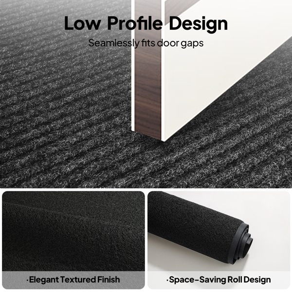 黑色 pvc复合 商用地垫 入户用 90*150*1.2cm  1pc-3