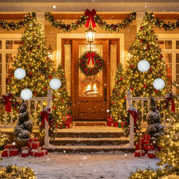 6PCS套4英寸圣诞球装饰品奶油色褶边悬挂装饰品，适合圣诞树假期家居装饰FBA发货-3