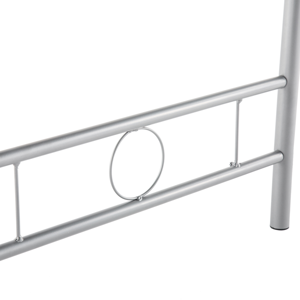 拆装 密度板 铁 黑色 银色烤漆 餐桌椅套装 1桌2椅 椭圆桌面-7