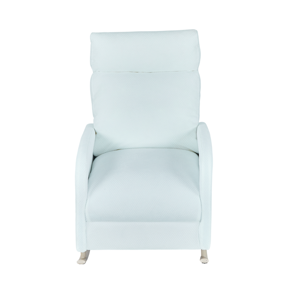 金属腿绒面布艺摇椅，配侧边储物袋——现代舒适与实用兼备-7