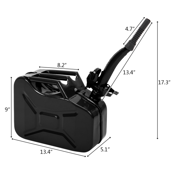 1pcs  铁质 10L 黑管 0.8mm 油桶 黑色-6