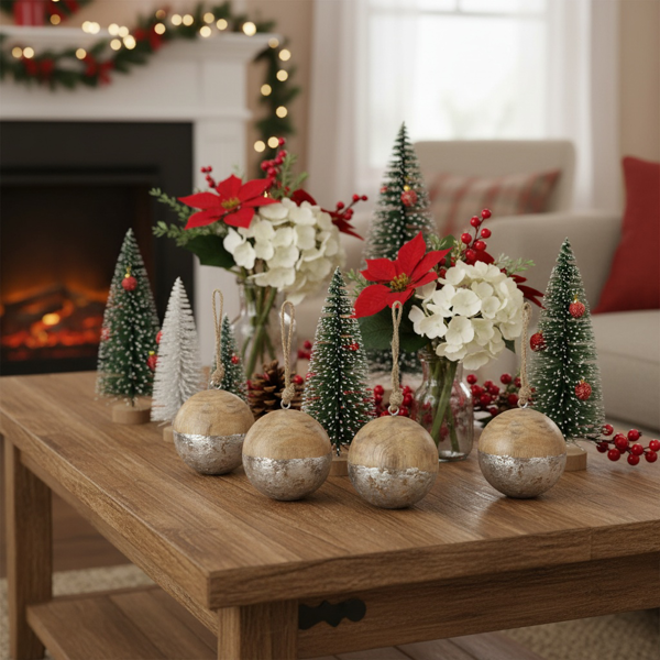 4件套圣诞挂球饰品木制圣诞树饰品节日派对装饰品圣诞树饰品FBA发货-13