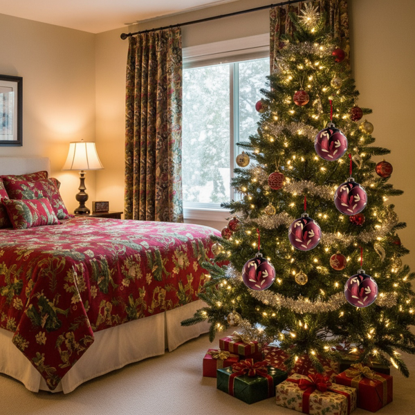 6件套圣诞玻璃球装饰品节日树派对悬挂装饰品圣诞装饰品FBA发货-12