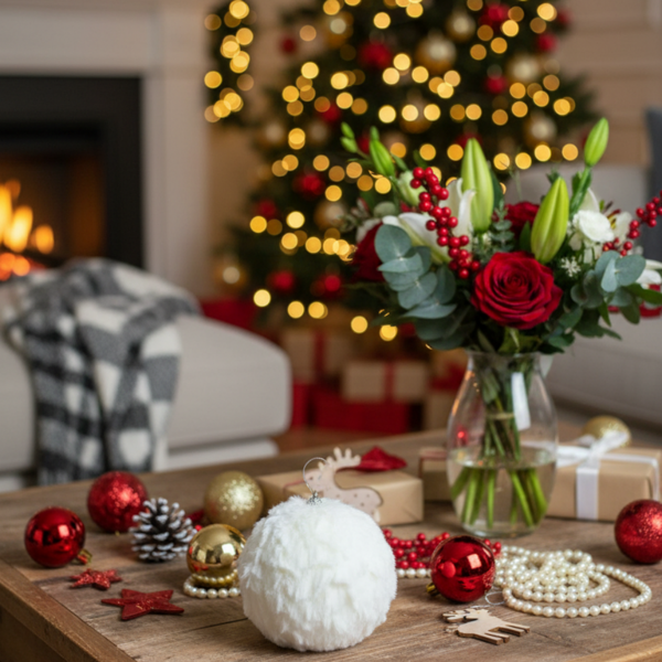 6PCS套4英寸圣诞球装饰品奶油色褶边悬挂装饰品，适合圣诞树假期家居装饰FBA发货-12