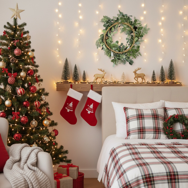 24英寸圣诞雪松花环 全奢华绿植 节日门饰 节日松果与浆果点缀FBA发货-12