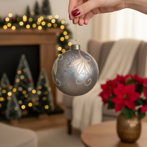 4件套圣诞球装饰品4.7英寸玻璃悬挂装饰品，用于节日树散装节日派对用品FBA发货-6