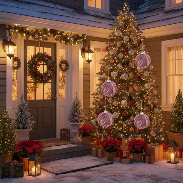 6PCS套3.9英寸圣诞球装饰品节日树派对装饰玻璃悬挂装饰品鲜艳的颜色散装易于悬挂FBA发货-14