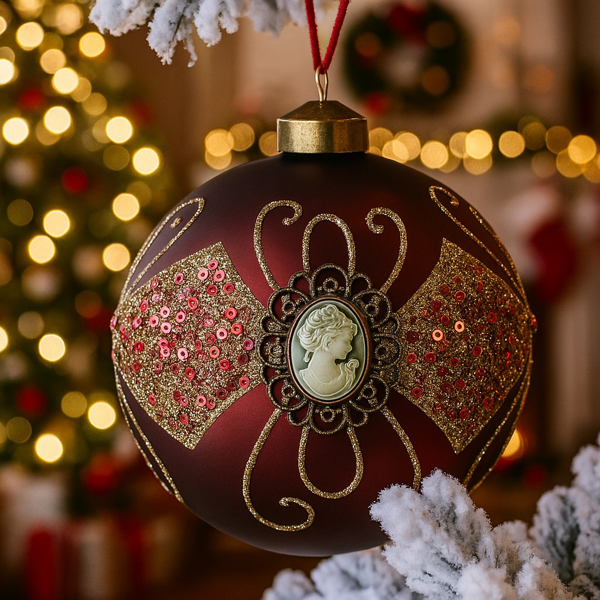 6PCS套3.9英寸圣诞球装饰品圣诞树悬挂派对装饰品节日家居装饰FBA发货-8