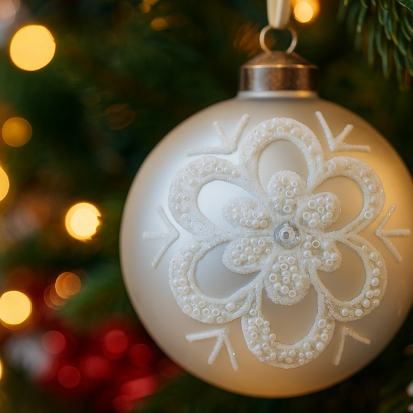 6件套玻璃圣诞球装饰品3.9英寸树挂装饰节日派对套装FBA发货-7