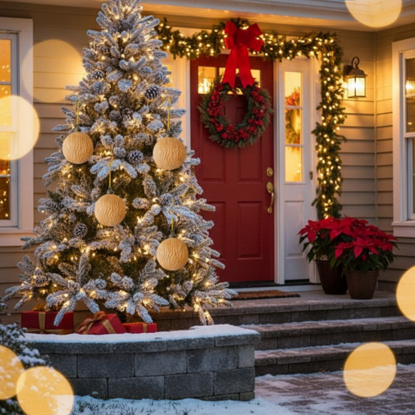 6件套3.9英寸玻璃圣诞球装饰品，用于节日树和派对圣诞装饰FBA发货-13