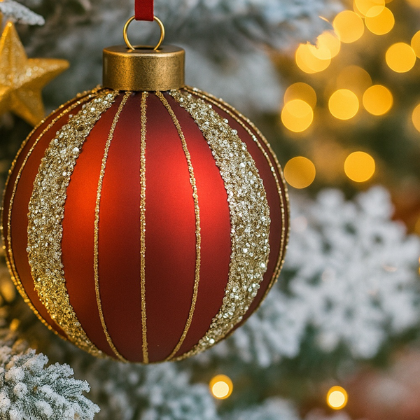 4件套4.7英寸圣诞玻璃球装饰品节日树悬挂装饰品派对装饰用品FBA发货-8
