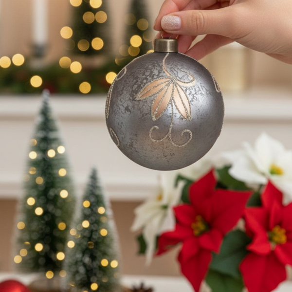 4件套圣诞球装饰品4.7英寸玻璃悬挂装饰品，用于节日树散装节日派对用品FBA发货-16