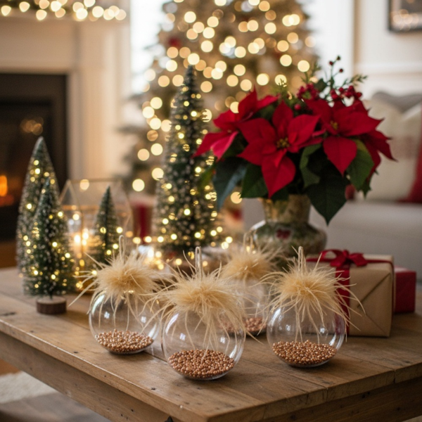 4件套4.7英寸圣诞玻璃球装饰品，用于节日树派对的壁挂装饰品FBA发货-4