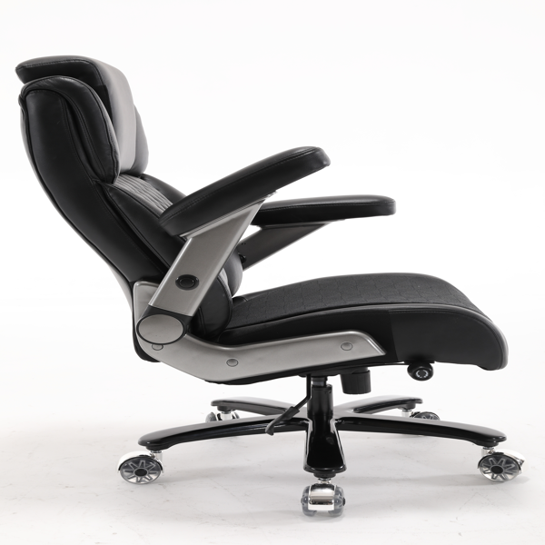 500磅又大又高的办公椅符合人体工程学的网状座椅办公椅，带可调节腰部支撑、升降头枕、3D翻转臂和大型橡胶脚轮，成人高靠背行政电脑椅-10