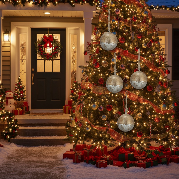 4件套圣诞挂球饰品木制圣诞树饰品节日派对装饰品圣诞树饰品FBA发货-1