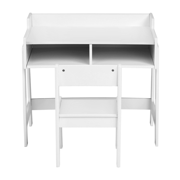一桌一椅 学习桌 60.5*41.5*50cm 白色 MDF 儿童桌椅 储物格*2-11