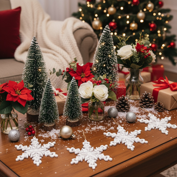 6件套铁质雪花圣诞节装饰品装饰圣诞树圣诞派对挂件套装FBA发货-11