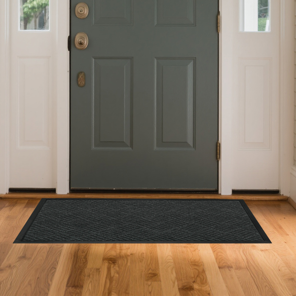 1pc 斜方格 复合橡胶 灰色 60*90*0.7cm 橡胶地垫 厨房&家用-9