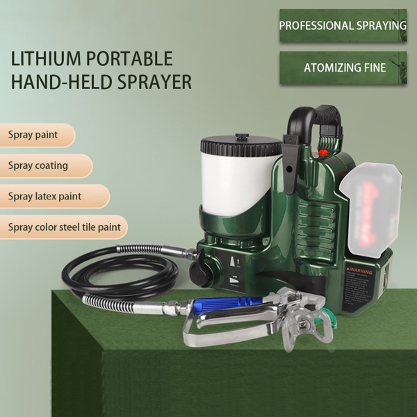 手持式高压喷漆机，适用于牧田 21V 电池-5