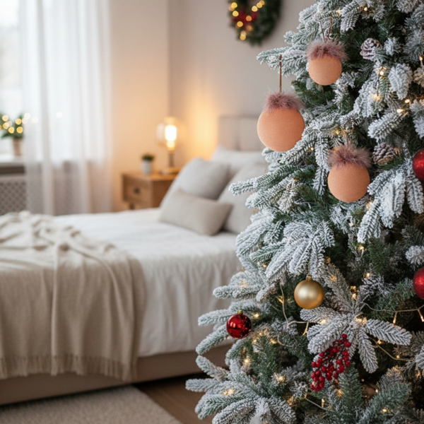 4件套4.7英寸圣诞球装饰品用于节日树装饰的玻璃挂球闪亮的圣诞派对装饰品FBA发货-14