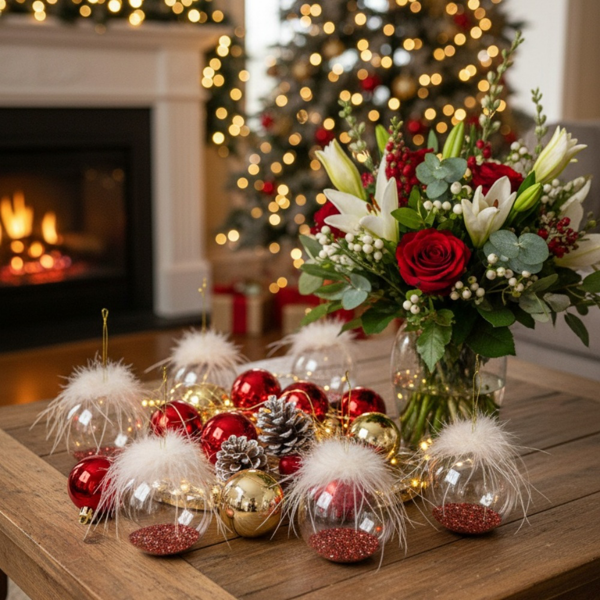 6件套3.9英寸玻璃圣诞装饰品，用于树木和节日派对装饰的装饰挂球，用于节日家居装饰FBA发货-3