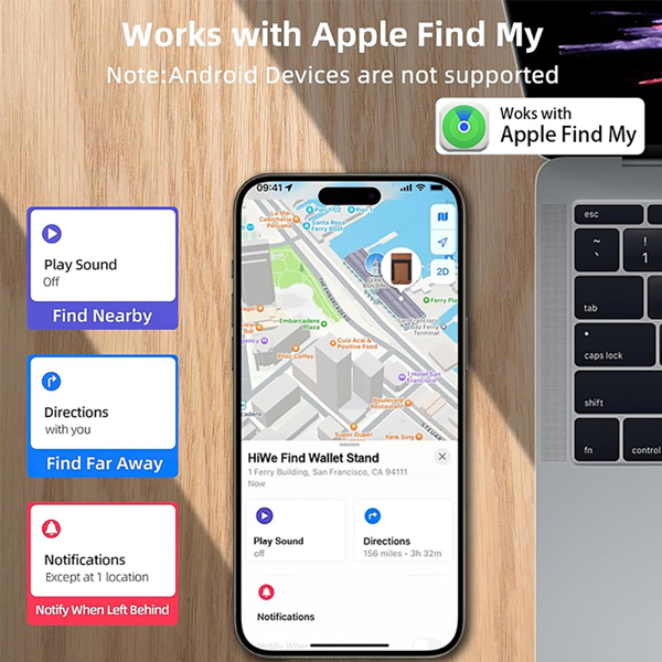 2025 新款 [Apple MFi 认证] 5.3 蓝牙追踪器，带钥匙扣的智能标签，行李物品查找器-3