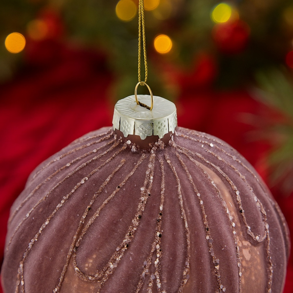 6PCS套3.9英寸圣诞球装饰品节日树派对装饰玻璃悬挂装饰品鲜艳的颜色散装易于悬挂FBA发货-6