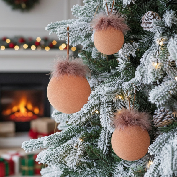 4件套4.7英寸圣诞球装饰品用于节日树装饰的玻璃挂球闪亮的圣诞派对装饰品FBA发货-6