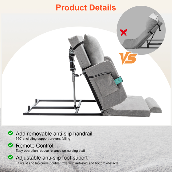 电动可调节床架带扶手和靠枕-4