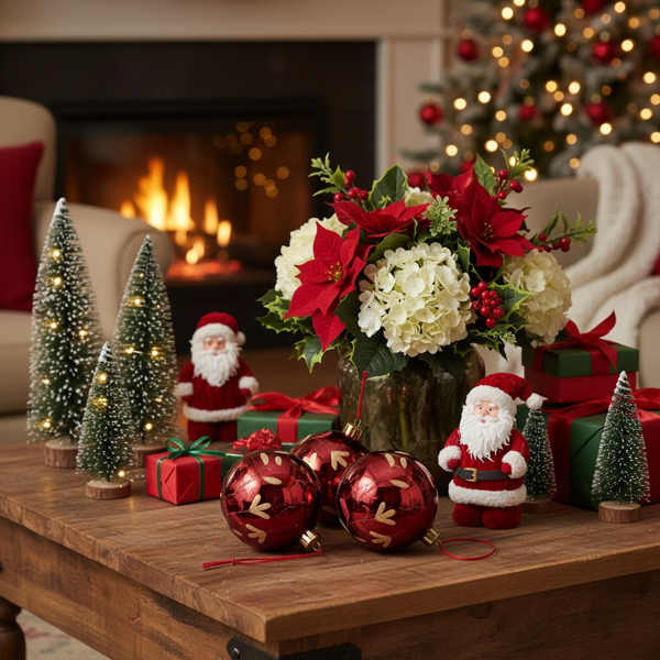 4件套4.7英寸圣诞玻璃球装饰品挂树装饰品闪亮的节日派对装饰品圣诞树装饰品FBA发货-16