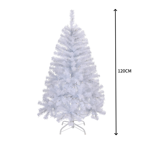 4ft 白色 140灯 暖色8模式    346枝头 自动树 PVC 圣诞树 英规-9