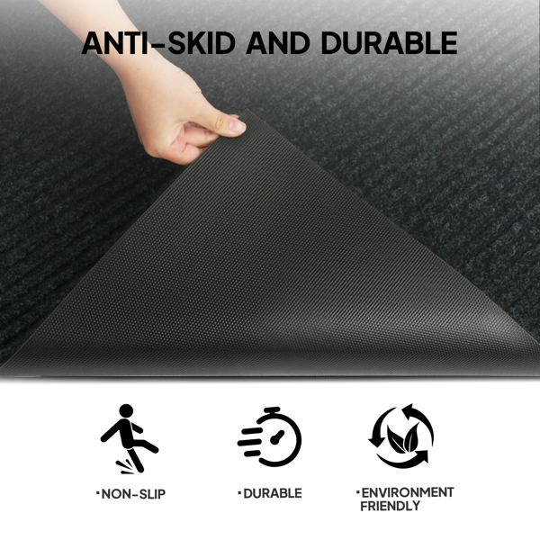 深灰色 pvc复合 商用地垫 入户用 90*180*0.7cm 1pc-5