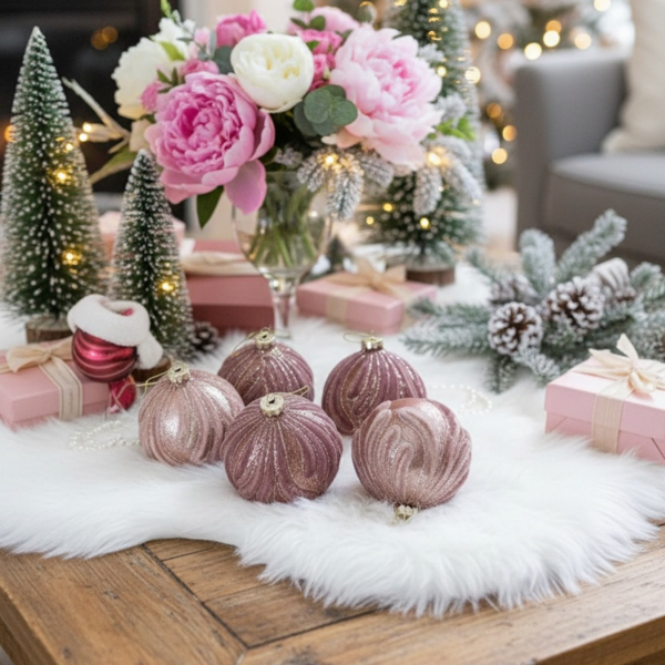 6PCS套3.9英寸圣诞球装饰品节日树派对装饰玻璃悬挂装饰品鲜艳的颜色散装易于悬挂FBA发货-15