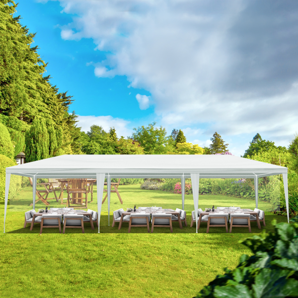 10X30ft 白色 无围布 仿折叠棚 喷塑钢管 PE布 LT-12