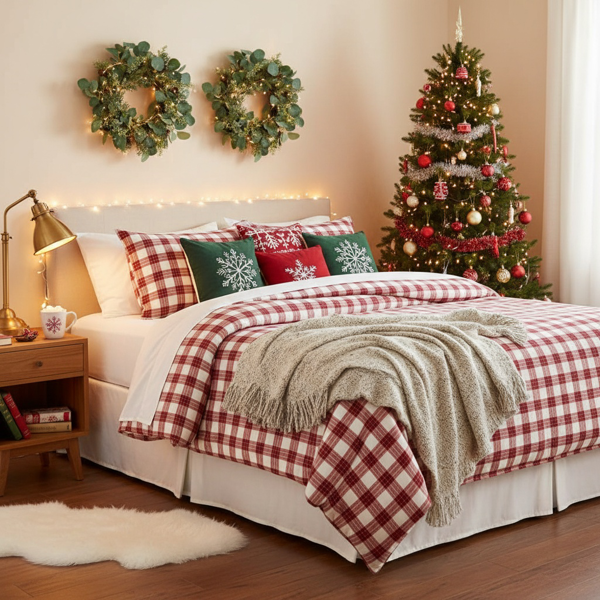 2件套圣诞节花环桉树14.2英寸绿色人造植物家居门饰节日壁挂FBA发货-11