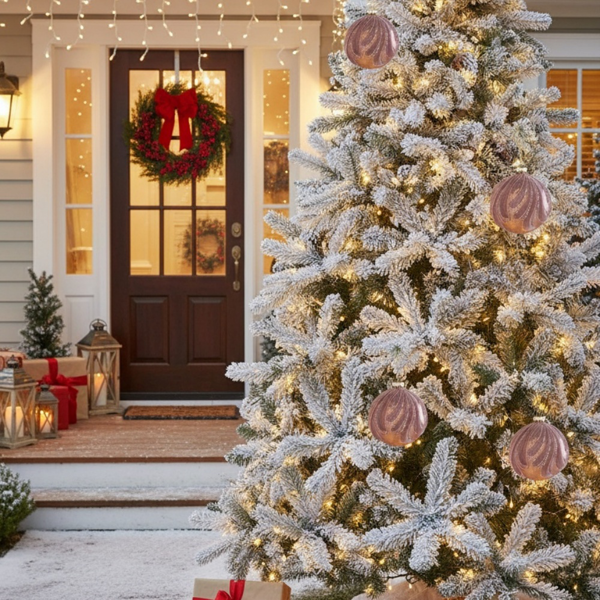 6PCS套3.9英寸圣诞球装饰品节日树派对装饰玻璃悬挂装饰品鲜艳的颜色散装易于悬挂FBA发货-13