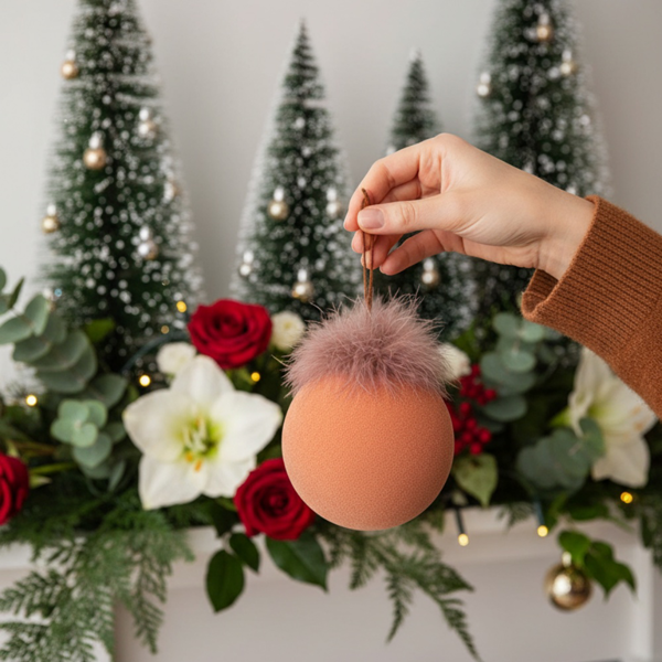 4件套4.7英寸圣诞球装饰品用于节日树装饰的玻璃挂球闪亮的圣诞派对装饰品FBA发货-5