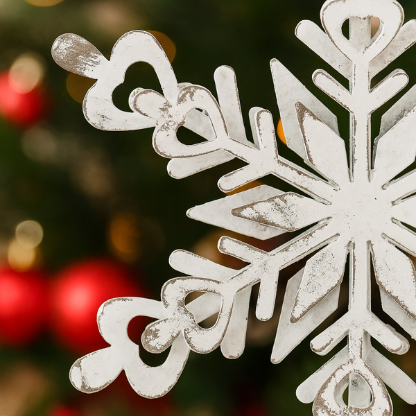 6件套圣诞树装饰品铁雪花挂件节日派对装饰品FBA发货-10