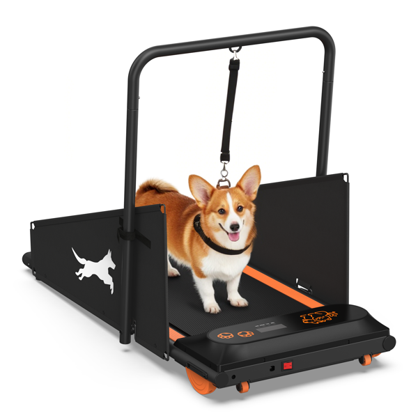 狗跑步机、中小型狗用宠物狗跑步机、重达220磅的狗用宠物跑步机、带液晶显示屏的健康和锻炼用耐用跑步机宠物健身跑步机-7
