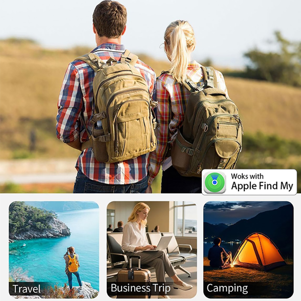 2025 新款 [Apple MFi 认证] 5.3 蓝牙追踪器，带钥匙扣的智能标签，行李物品查找器-6