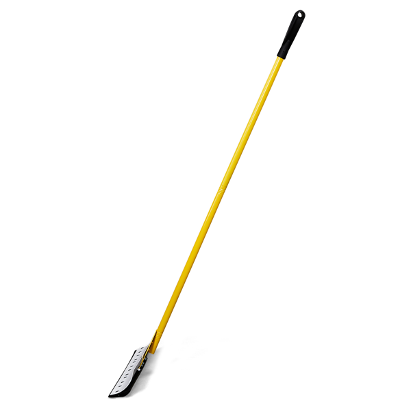 29*5in T型带握把除雪铲 黄色手柄+白色刀片 人力除雪车 铁艺-2