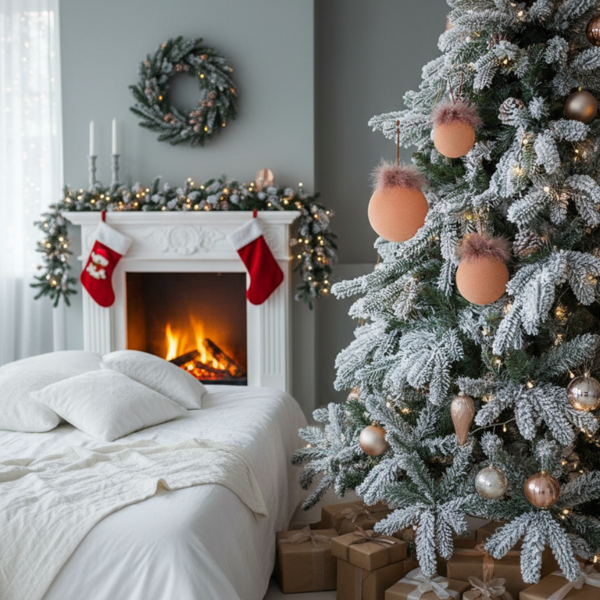 4件套4.7英寸圣诞球装饰品用于节日树装饰的玻璃挂球闪亮的圣诞派对装饰品FBA发货-16