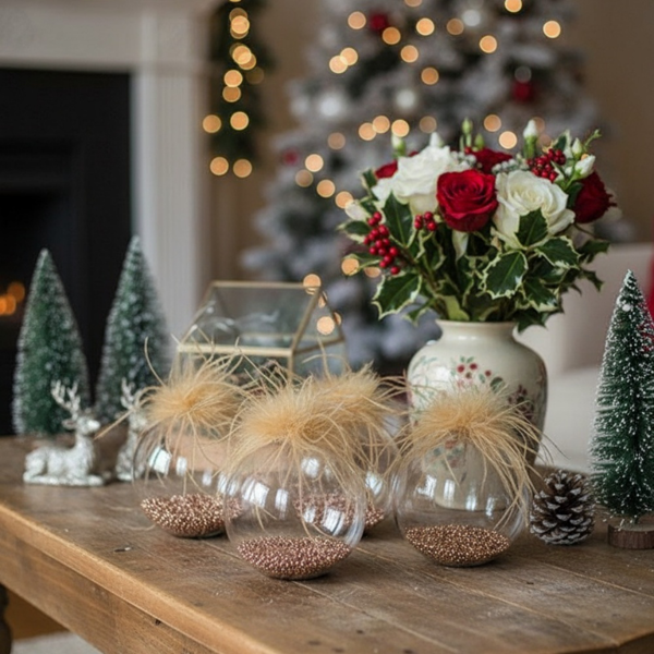 4件套4.7英寸圣诞玻璃球装饰品，用于节日树派对的壁挂装饰品FBA发货-17