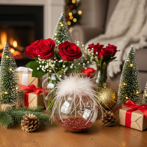 6件套3.9英寸玻璃圣诞装饰品，用于树木和节日派对装饰的装饰挂球，用于节日家居装饰FBA发货-6