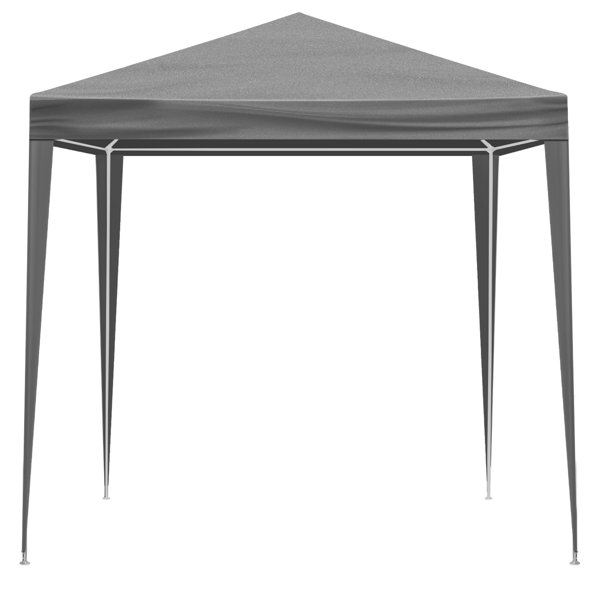 6.5*6.5ft 灰色 4围 仿折叠棚 2门2窗 PE布 喷塑铁管 配拎包-1