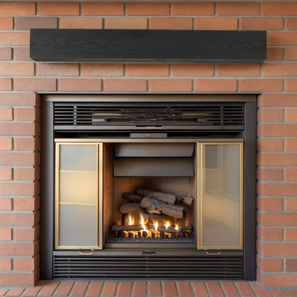 48 英寸压花壁炉架西部红雪松壁挂式浮动搁板，适用于家居装饰-11