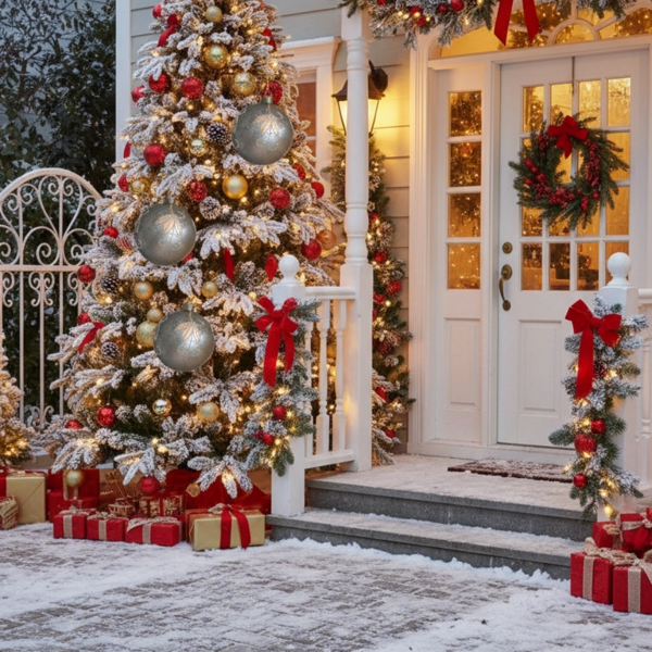 4件套圣诞球装饰品4.7英寸玻璃悬挂装饰品，用于节日树散装节日派对用品FBA发货-3