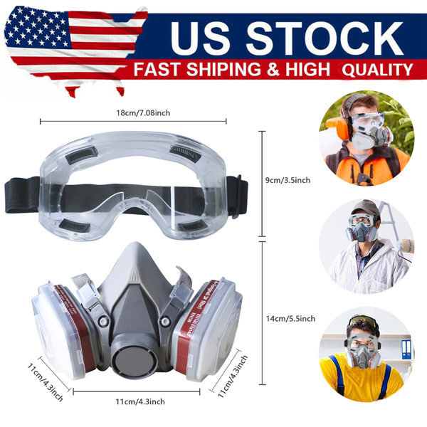 1个7in1半口罩，包括两个过滤器-面罩（未经NIOSH批准）(TK/TMEU下自提)-9