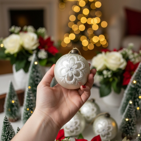 6件套玻璃圣诞球装饰品3.9英寸树挂装饰节日派对套装FBA发货-9